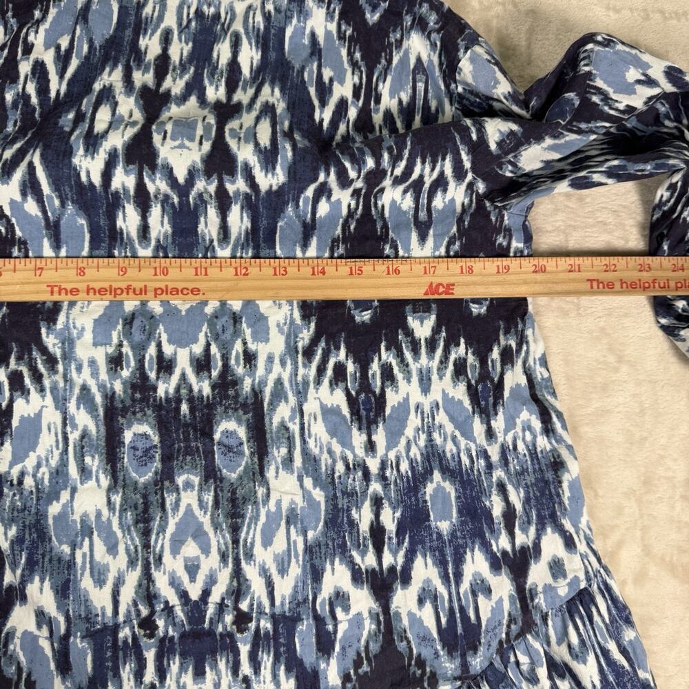 Blue Patterned Mini Dress - Picture 8 of 11